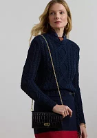Crocodile Embossed Medium Adair Crossbody