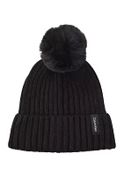 Faux Fur Pom Beanie