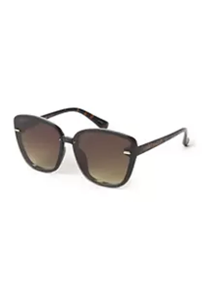 Vince Camuto Plastic Backframe Square Sunglasses