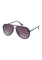 Metal Aviator Backframe Shield Sunglasses