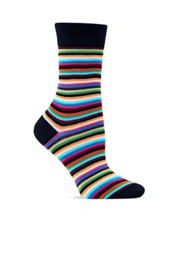 Thin Multi Stripe Trouser Socks