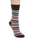 Thin Multi Stripe Trouser Socks