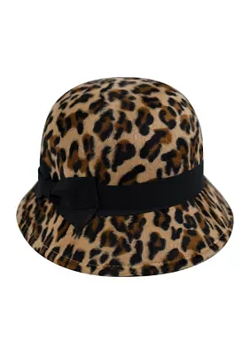 Leopard Cloche Hat 