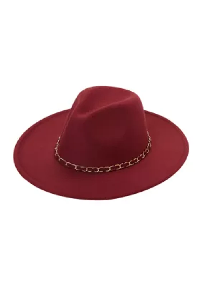 Fedora with Gold Chain