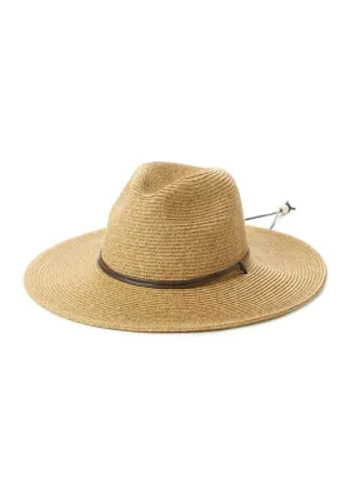 Pinched Crown Fedora with Chin Tie