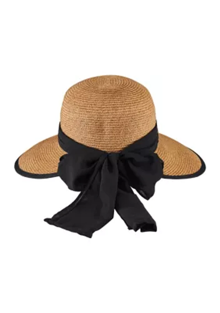 Women's Chiffon Tie Back Face Saver Hat