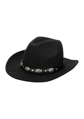 Cowboy Hat with Western Concho Trim 