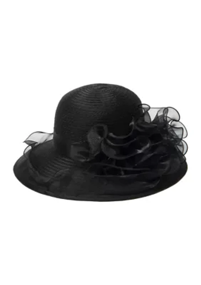 Black Round Crown Braid Hat