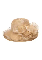 Hat Round Crown Mesh Wide Brim Hat 