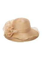 Hat Round Crown Mesh Wide Brim Hat 