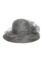 Gray Round Crown Braid Hat