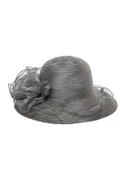 Gray Round Crown Braid Hat