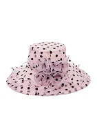 Fushia Stiff Mesh Organza Hat