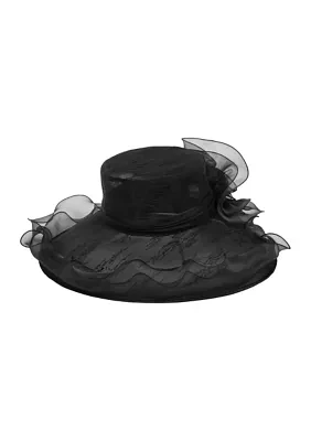 Mesh Organza Lace Dress Hat 