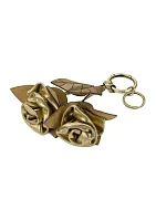 Laced Rose Key Fob - Laser Lace Burnished