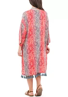 Ruana with Tassels Topper