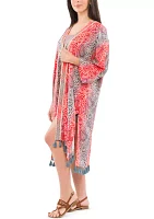 Ruana with Tassels Topper