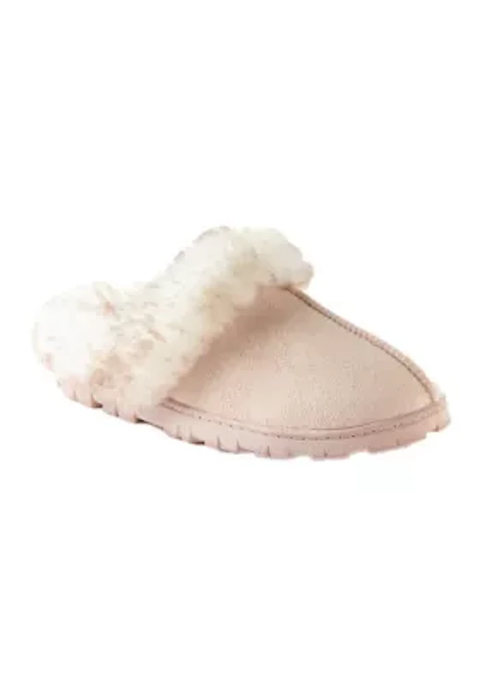 Microsuede Clog Slippers