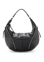 Lexy Crescent Leather Hobo Bag