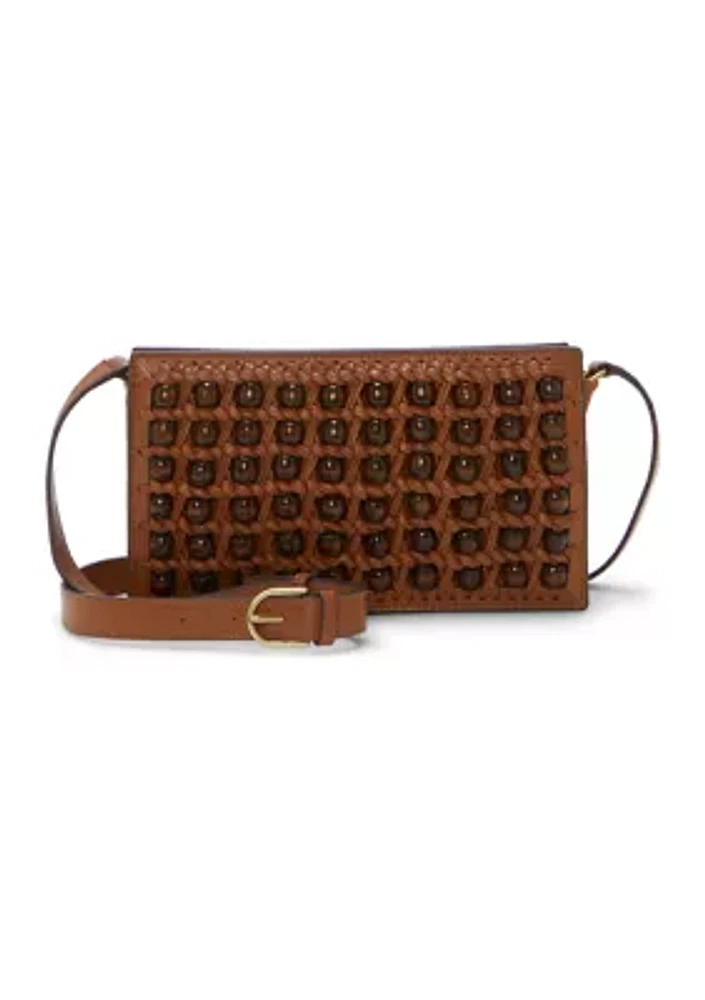 Lova Beaded Leather Crossbody Bag