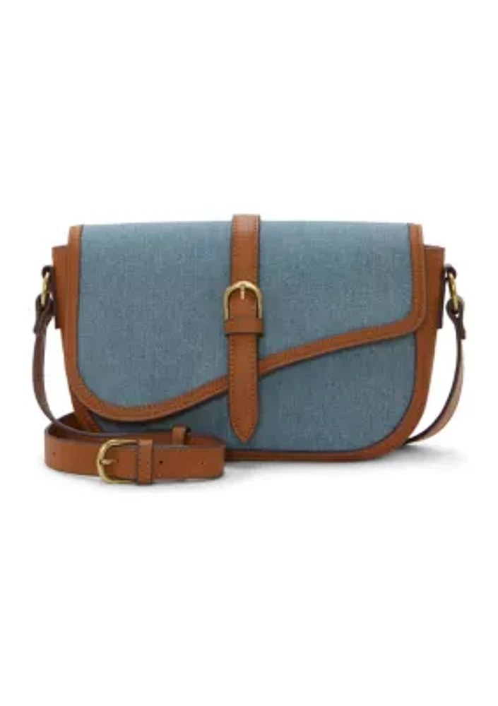 Zena Large Denim Crossbody