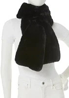 Pull Through Faux Fur Scarf