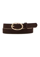 Leather and Suede Belts - Set of 2