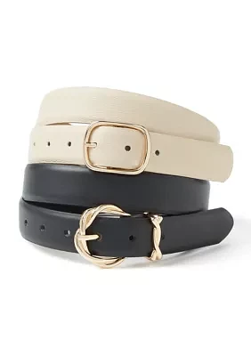 2 for 1 Rounded Square Buckle Belt