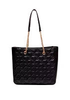 Double Handle Quilted Houndstooth Tote Bag