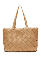 Woven Large Tote with Pouch