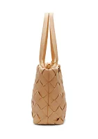 Woven Large Tote with Pouch