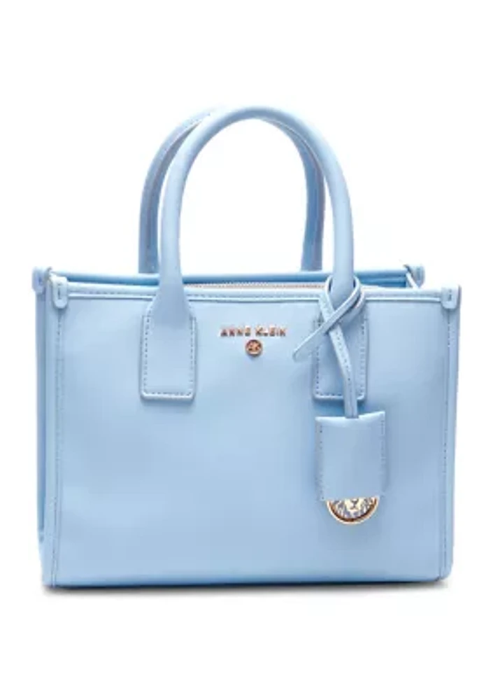 Saffiano Mini Tote with Webbing Strap