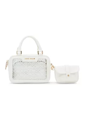 Clear Logo Mini Satchel and Pouch with Crossbody Strap