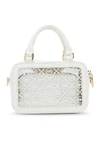 Clear Logo Mini Satchel and Pouch with Crossbody Strap