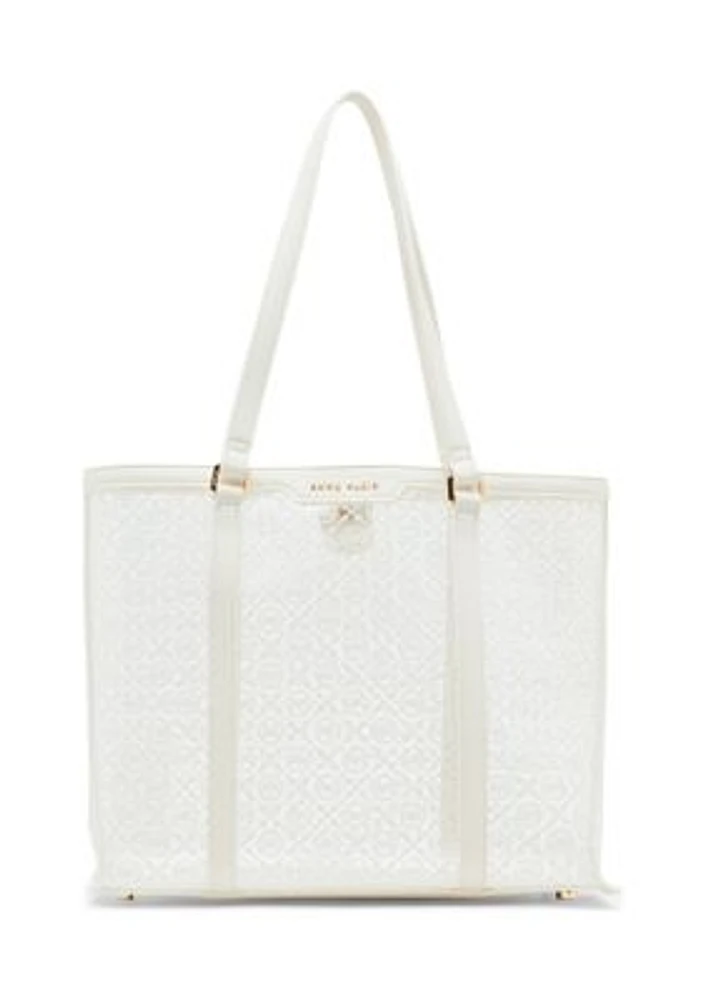 Clear Logo Tote with Crossbody and Pouch