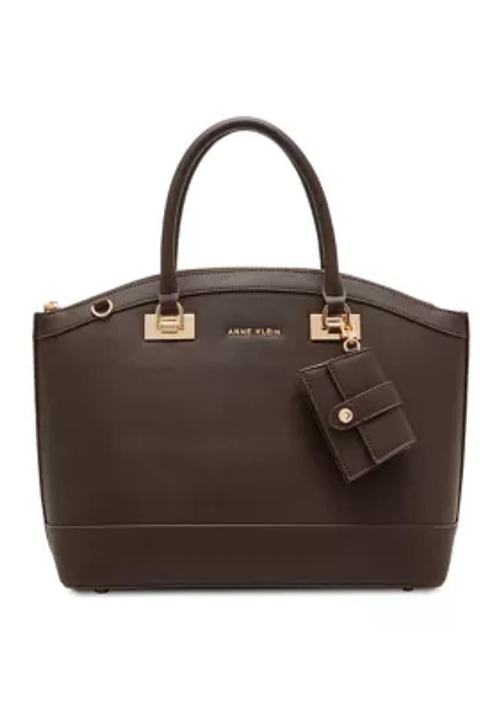 Large Dome Satchel with Detachable Strap