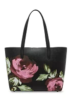 Bonded Floral Tote Bag with Pouch