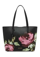 Bonded Floral Tote Bag with Pouch