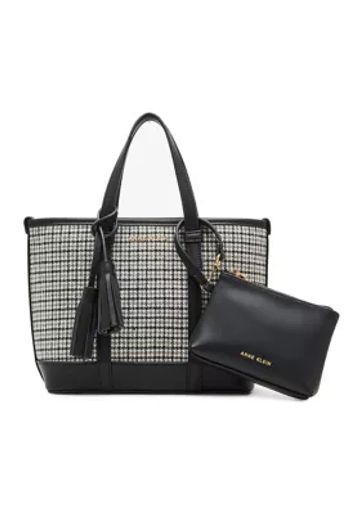 Houndstooth Mini Tote