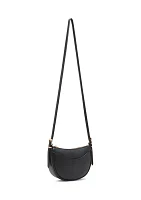 Sculpted Half Moon Crossbody Bag