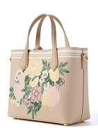 Bonded Mini Tote Bag with Double Satchel Straps