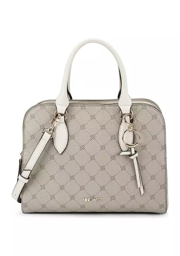 Belk Monogram Jacquard Medium Kaden Satchel