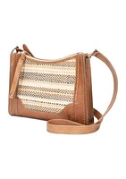 Melissa Straw Zip Crossbody