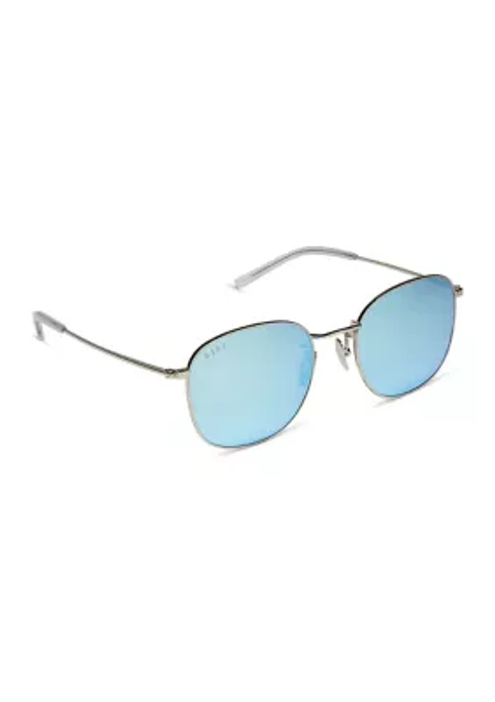 Axel Turquoise Mirror Sunglasses