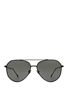 Dash Black and Gray Aviator Sunglasses