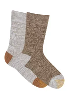 Soft Cable Knit Crew Socks - 2 Pack