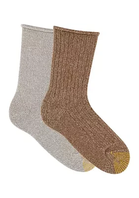 Super Soft Crew Socks - 2 Pack