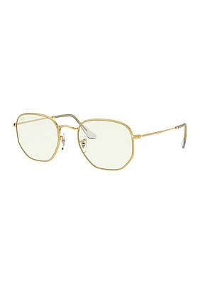 RB3548 Hexagonal Blue-Light Clear Sunglasses