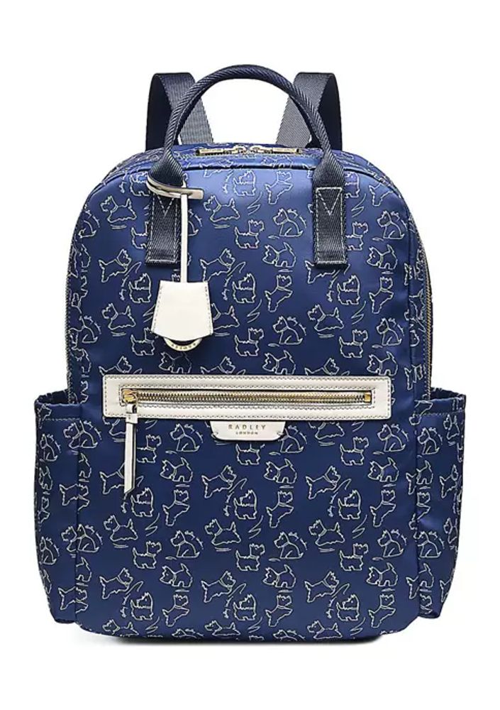 Radley Maple Cross Signature Radley - Large Zip Top Backpack in Blue