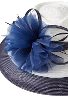 Two Tone Braid Large Romantic Profile Hat